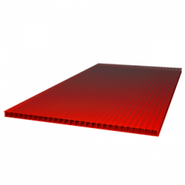 Сотовый поликарбонат 6 мм (Красный) за м.кв.