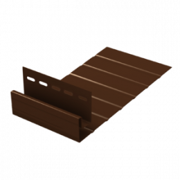 Фаска J 3.05м (пвх) коричневая  Ю-ПЛАСТ