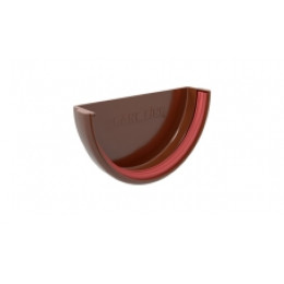 Заглушка желоба универсальная ПВХ GL шоколадная (RAL 8017)
